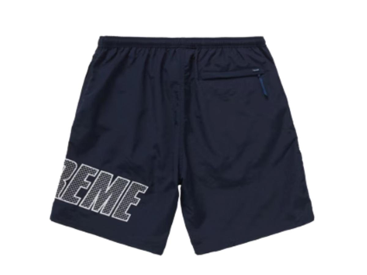 SASOM | เสื้อผ้า Supreme Logo Applique Water Short Navy เช็คราคาล่าสุด