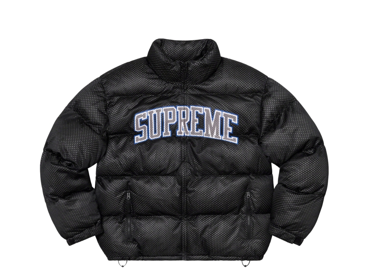 Supreme Mesh Jersey Puffer Jacket Black Supreme Mesh Jersey Puffer Jacket Black