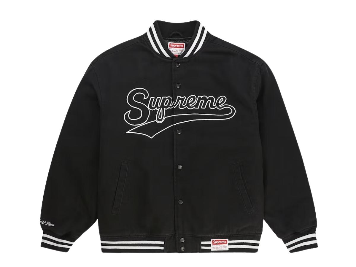 Supreme x Mitchell & Ness Doughboy Twill Varsity Jacket 'Black