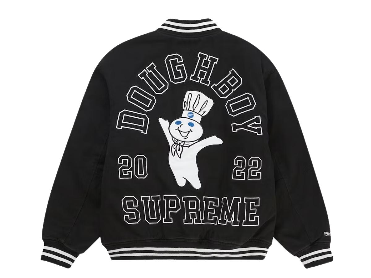 Supreme x Mitchell & Ness Doughboy Twill Varsity Jacket 'Black