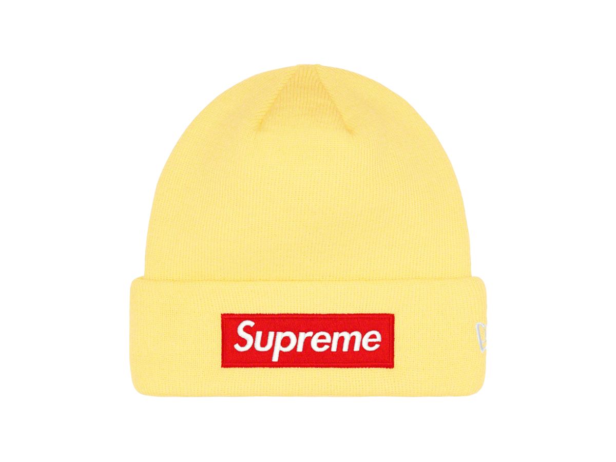 SASOM | accessories Supreme New Era Box Logo Beanie Pale Yellow