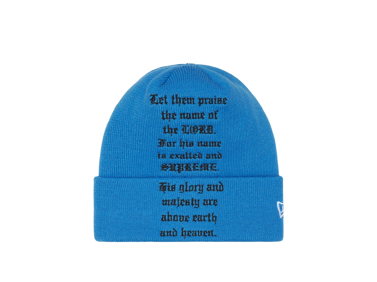 Supreme 23FW New Era® Psalm Beanie supreme New Era® Psalm Beanie Supreme New Era Psalm Beanie