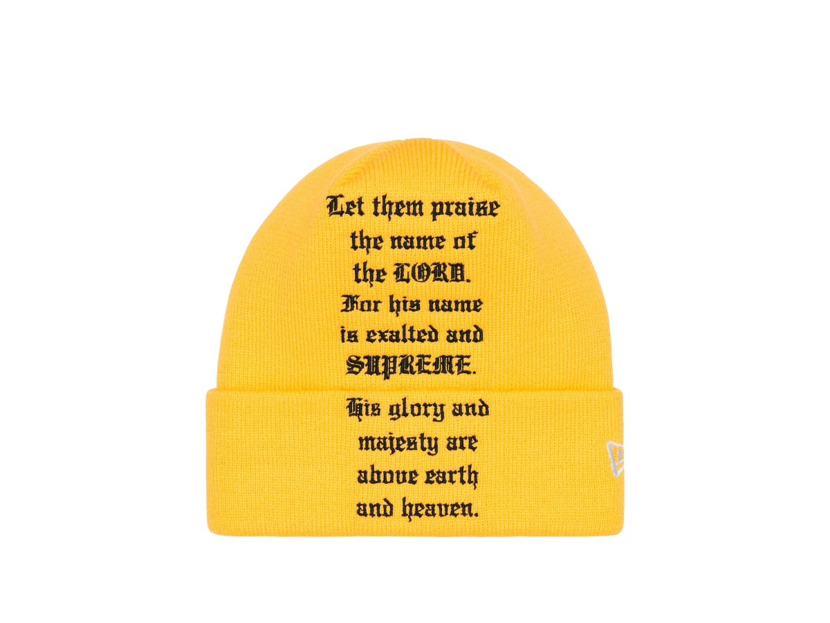 23FW Supreme シュプリーム New Era Psalm Beanie Fall/Winter 2023 Preview – Supreme