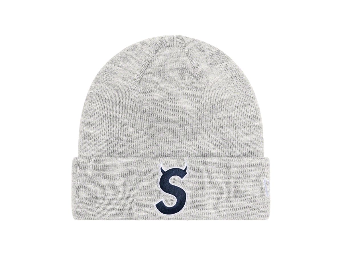 SASOM | accessories Supreme New Era S Logo Beanie Heather Grey