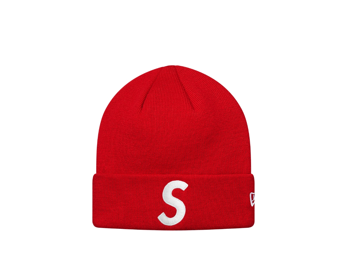 SASOM | accessories Supreme New Era S Logo Beanie Red Check the 