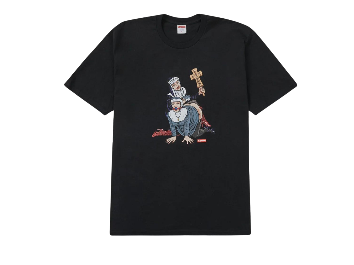 Supreme Nuns Tee Black Shop Authentic at SASOM