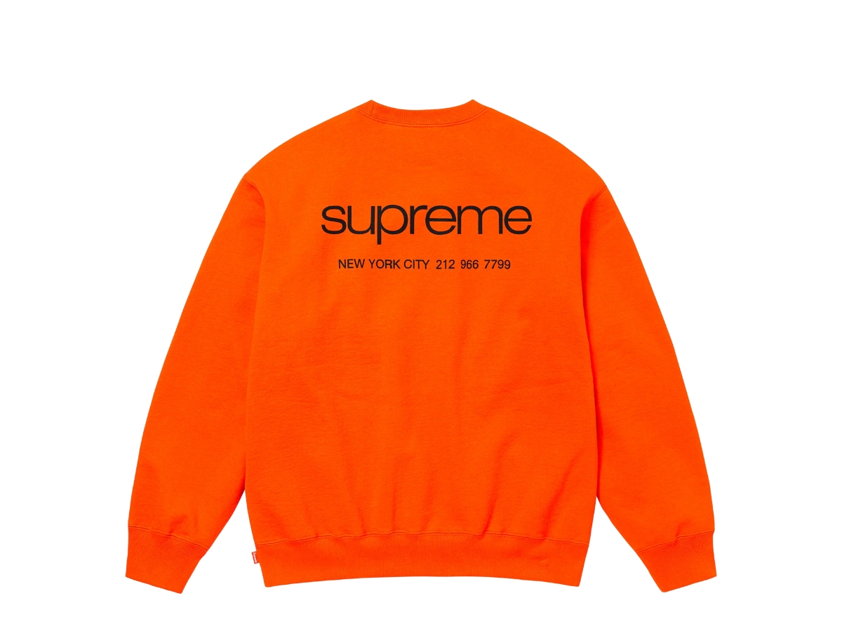 Buy Supreme NYC Crewneck Dark Orange (FW23) | SASOM