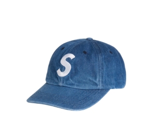 Supreme Pigment S Logo 6-Panel ネイビー FW24 Supreme Pigment S Logo 6-Panel Blue (FW24) | ของแท้