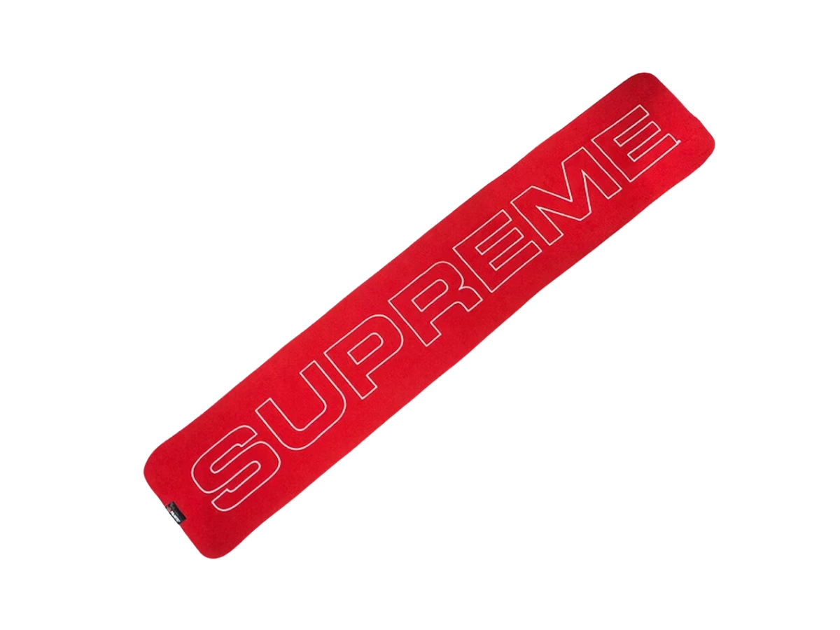 SASOM | accessories Supreme Polartec Logo Scarf Red Check the latest price  now!