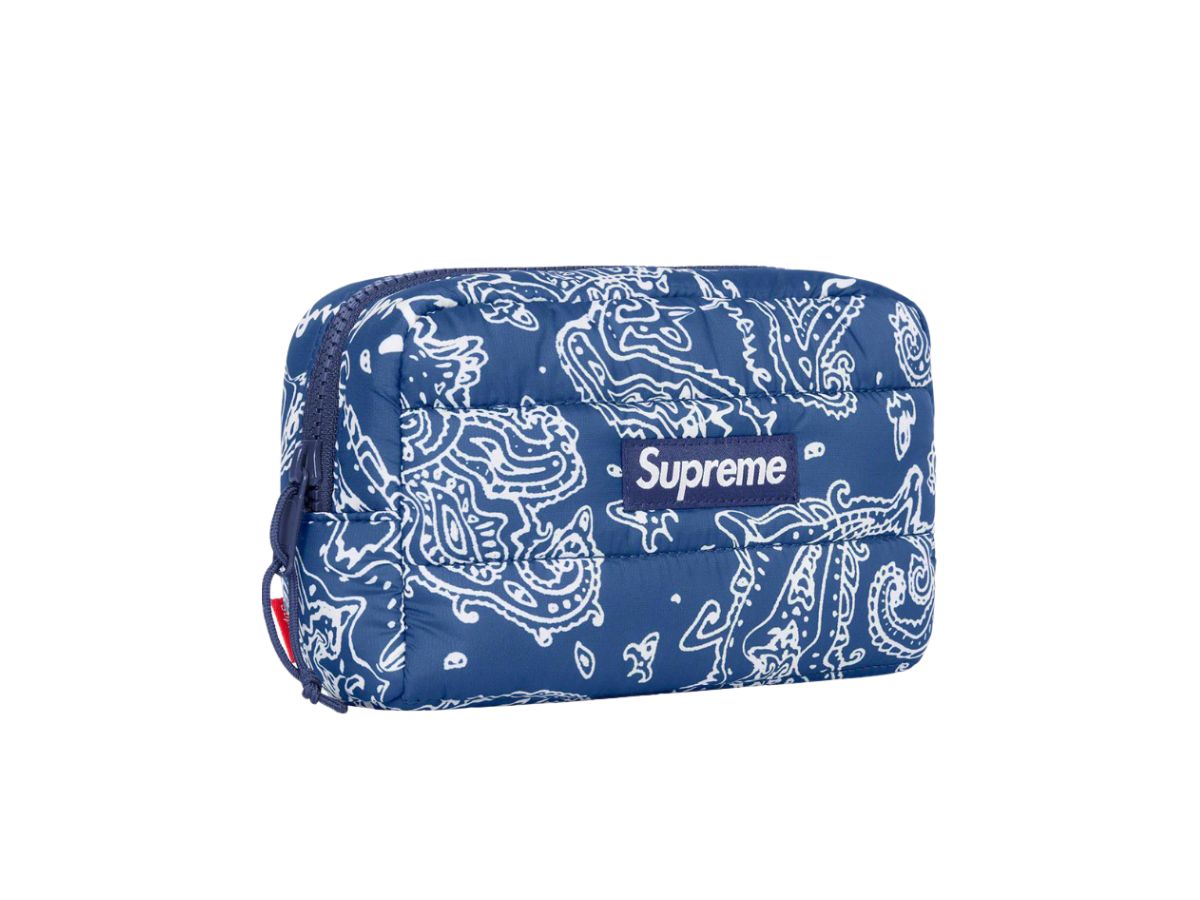 supreme Puffer Pouch Blue Paisely - その他