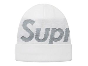 Supreme Reflective Big Logo Beanie 白 Supreme Big Logo Beanie 'White Plaid' SUP-FW23-2439