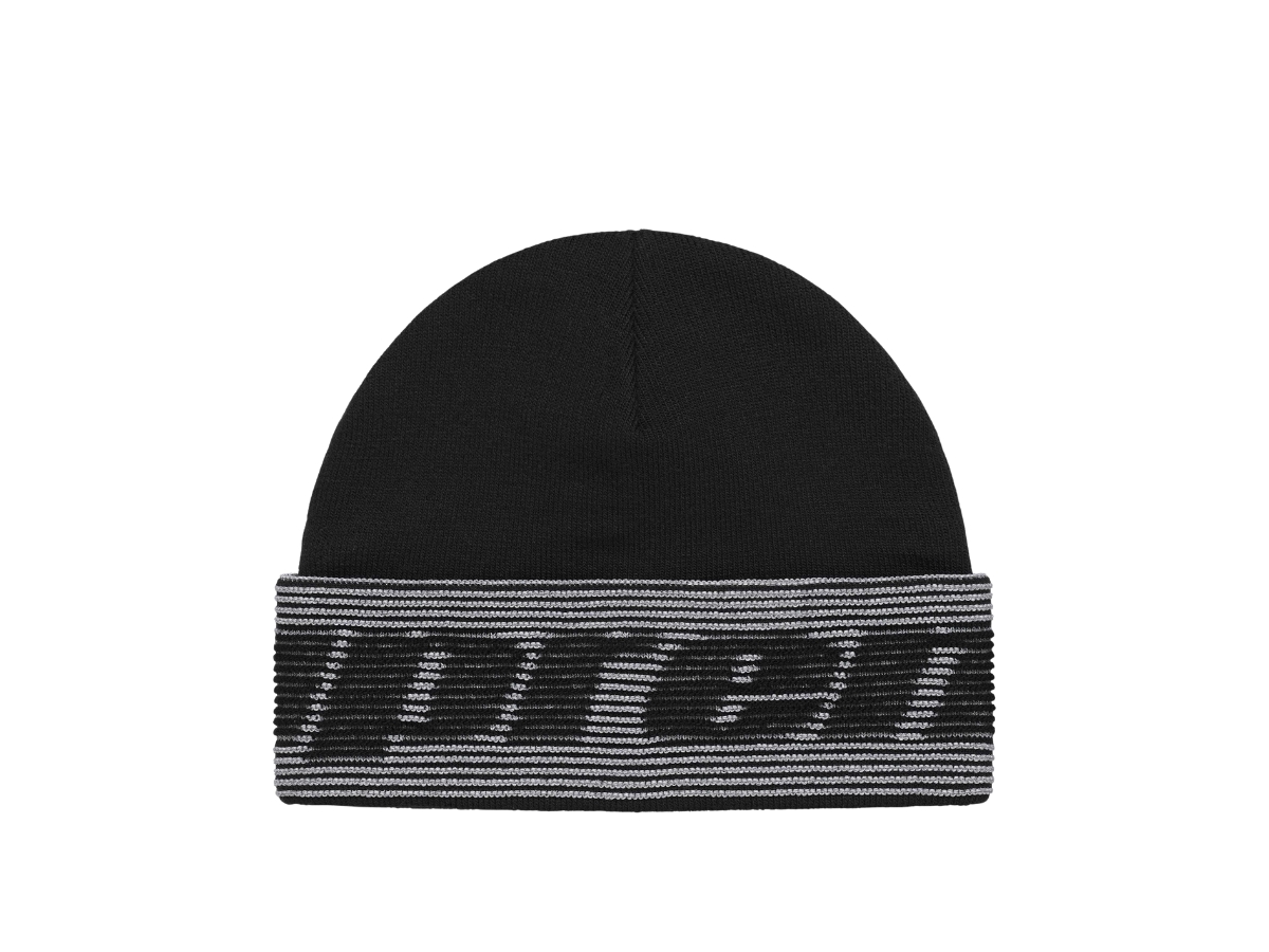 Supreme Reflective Jacquard Beanie ブラック Supreme Reflective Jacquard Beanie Black - FW24 - US