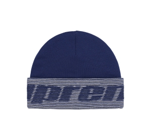 Buy Supreme Reflective Jacquard Beanie Navy (FW24) | SASOM