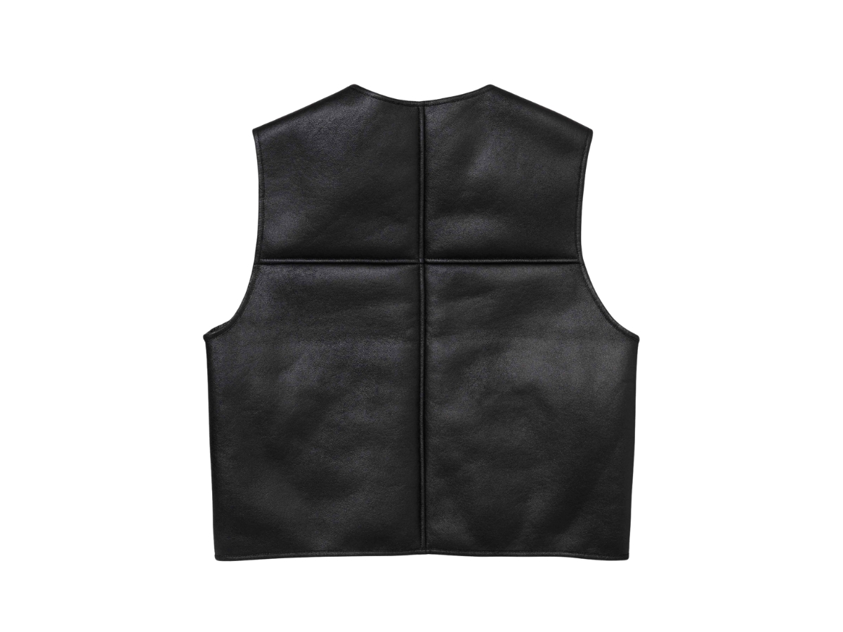 Supreme Reversible Faux Shearling Vest Black (FW24)