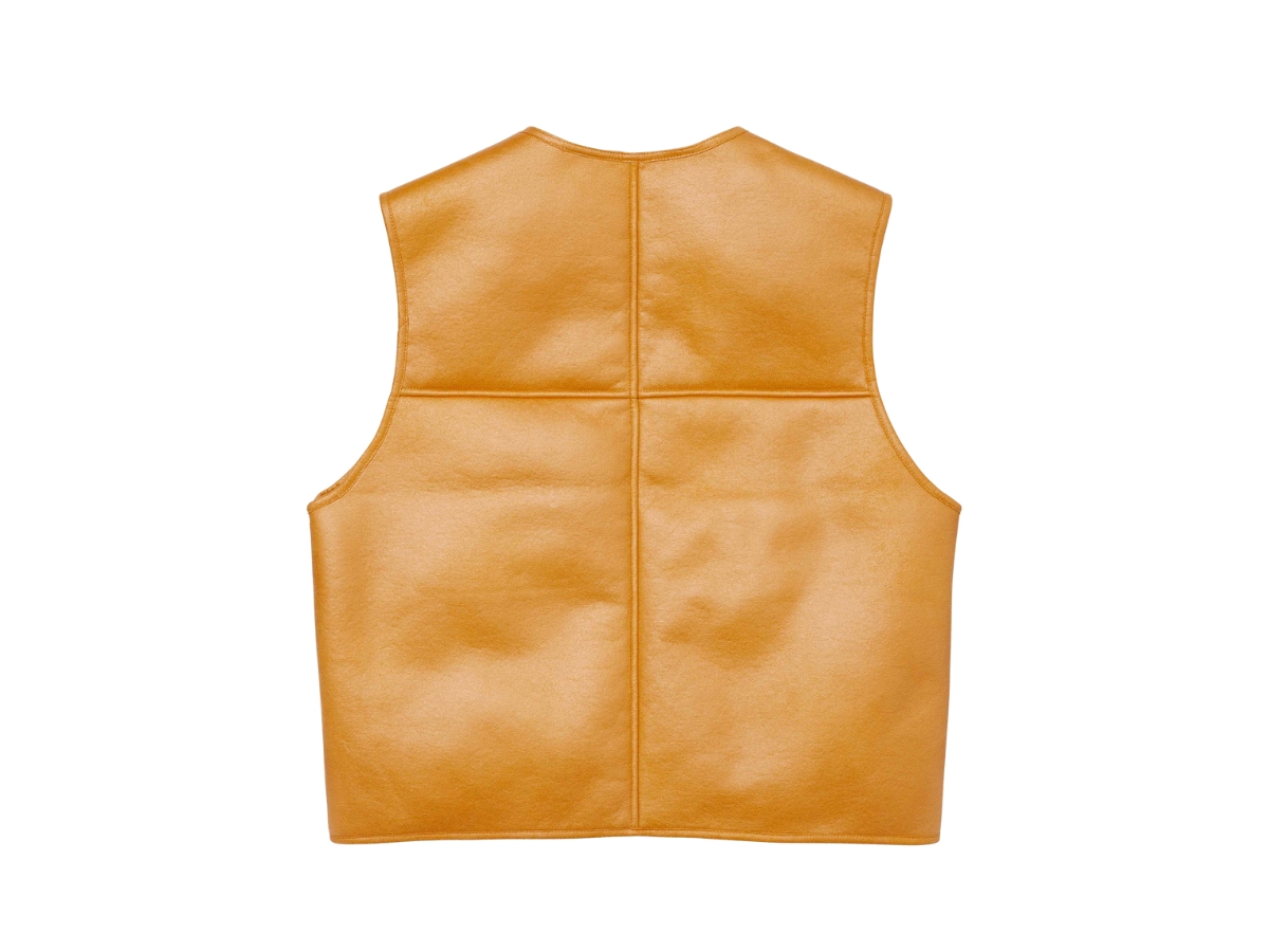 Supreme Reversible Faux Shearling Vest Yellow (FW24)