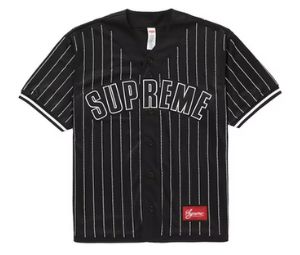 希少 XL supreme rhinestone baseball jersey