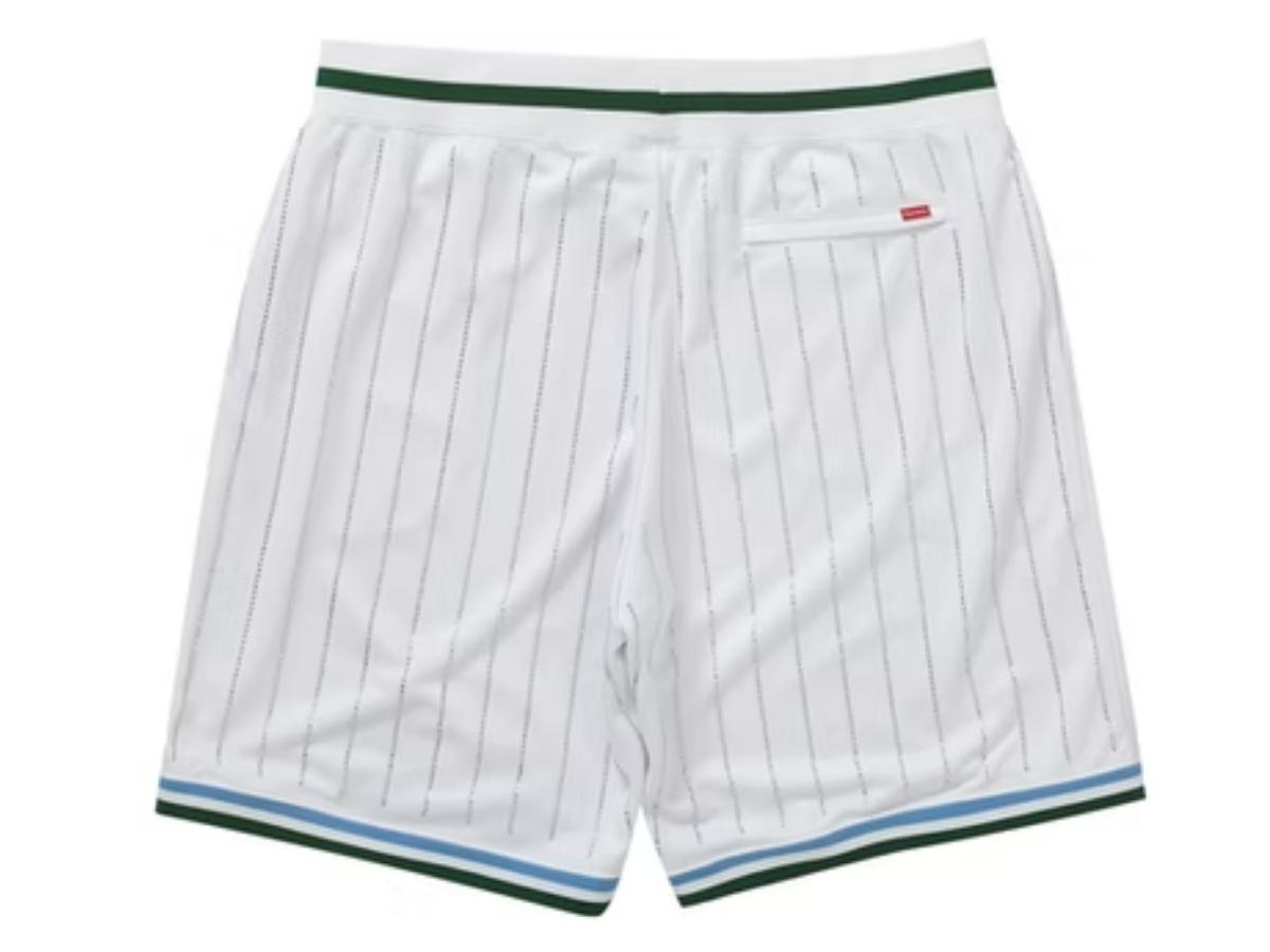 SASOM | apparel Supreme Rhinestone Stripe Basketball Short White