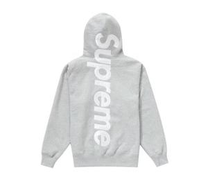 SASOM | apparel Supreme Satin Appliqué Hooded Sweatshirt Heather