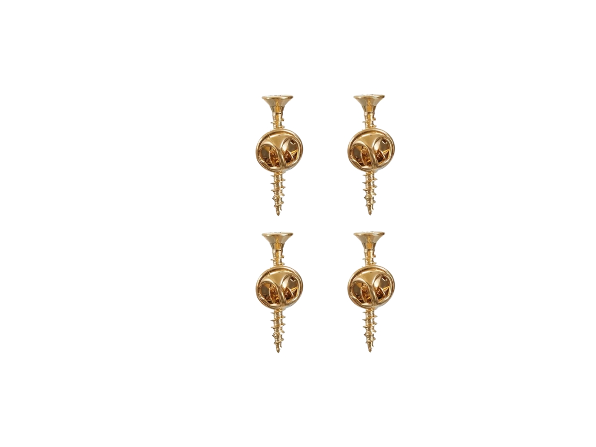 SASOM | accessories Supreme Screw Pin (Set of 4) Gold Check the