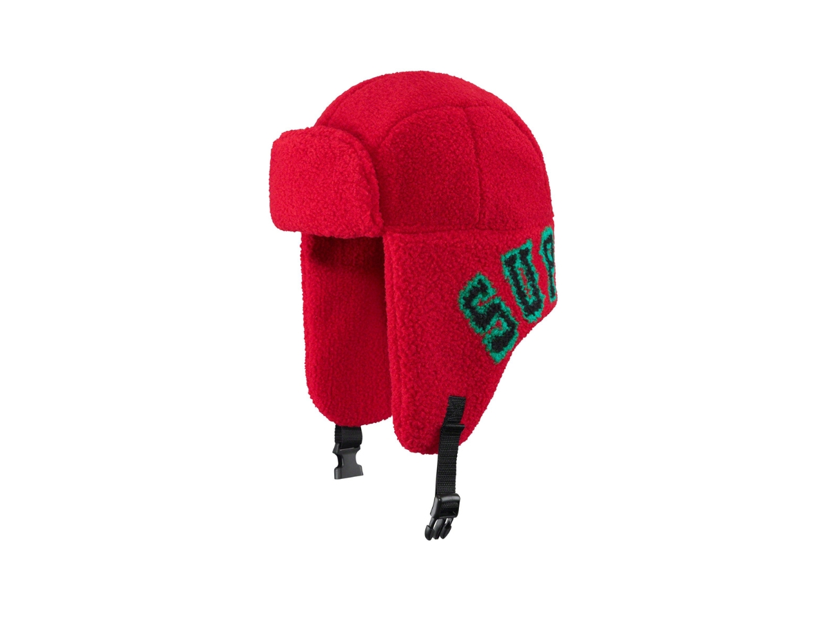 帽子 SUPREME 23AW Shearling Trooper Supreme Shearling Trooper Red (FW23) Shop Authentic at SASOM