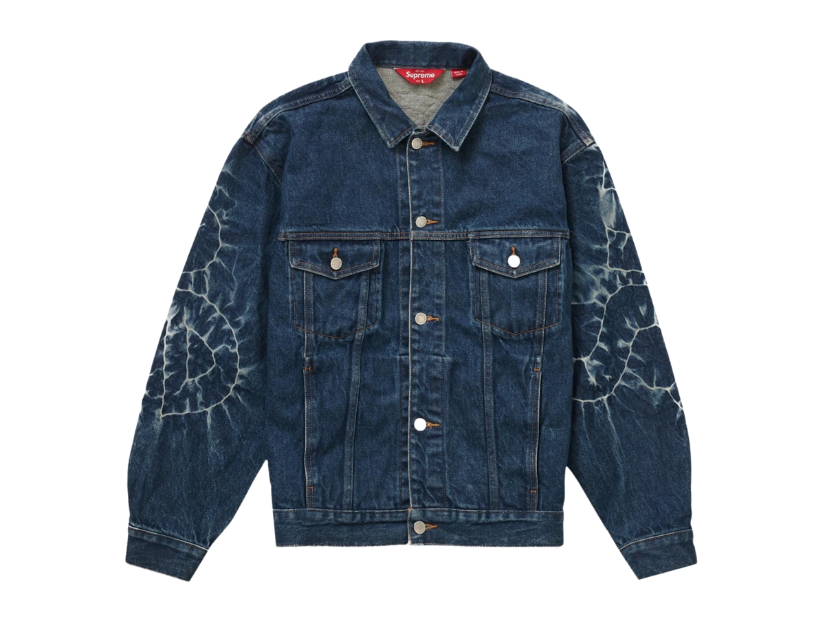 SASOM apparel Supreme Shibori Denim Trucker Jacket Rigid Indigo Check the latest price now