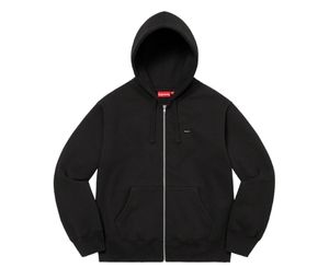 Supreme Small Box Drawcord Zip Up Hooded Sweatshirt Black