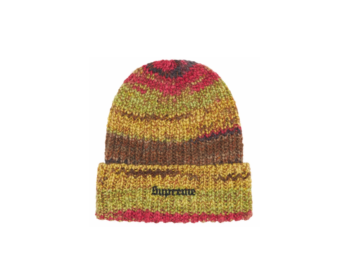 帽子 Supreme Space Dye Stripe Beanie Supreme Space Dye Stripe Beanie Black - FW24 - US
