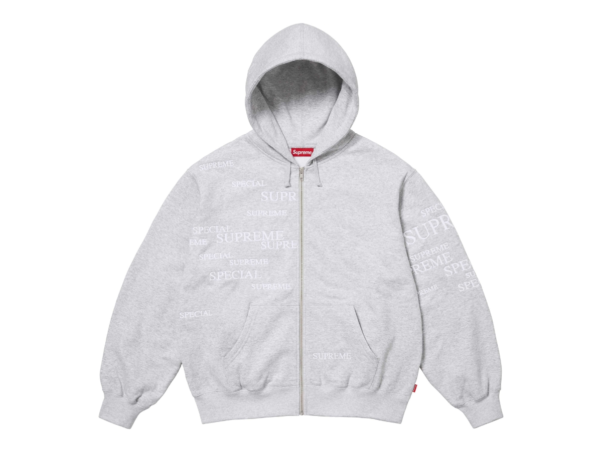 Supreme Special Zip Up Hooded Sweatshirt Ash Grey (FW24)