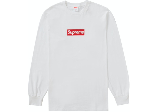 SASOM | เสื้อผ้า Supreme Box Logo L/S Tee White เช็คราคาล่าสุด