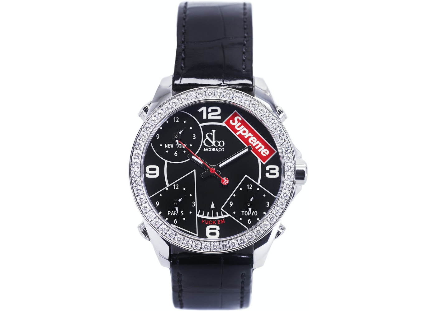 SASOM accessories Jacob Co. x Supreme Time Zone 47mm Black