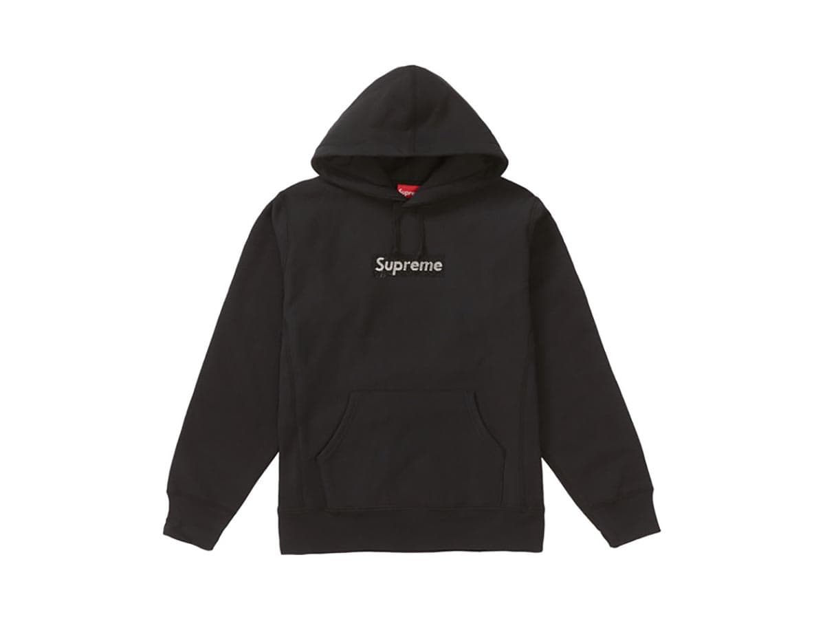 SASOM | เสื้อผ้า Supreme Swarovski Box Logo Hooded Sweatshirt