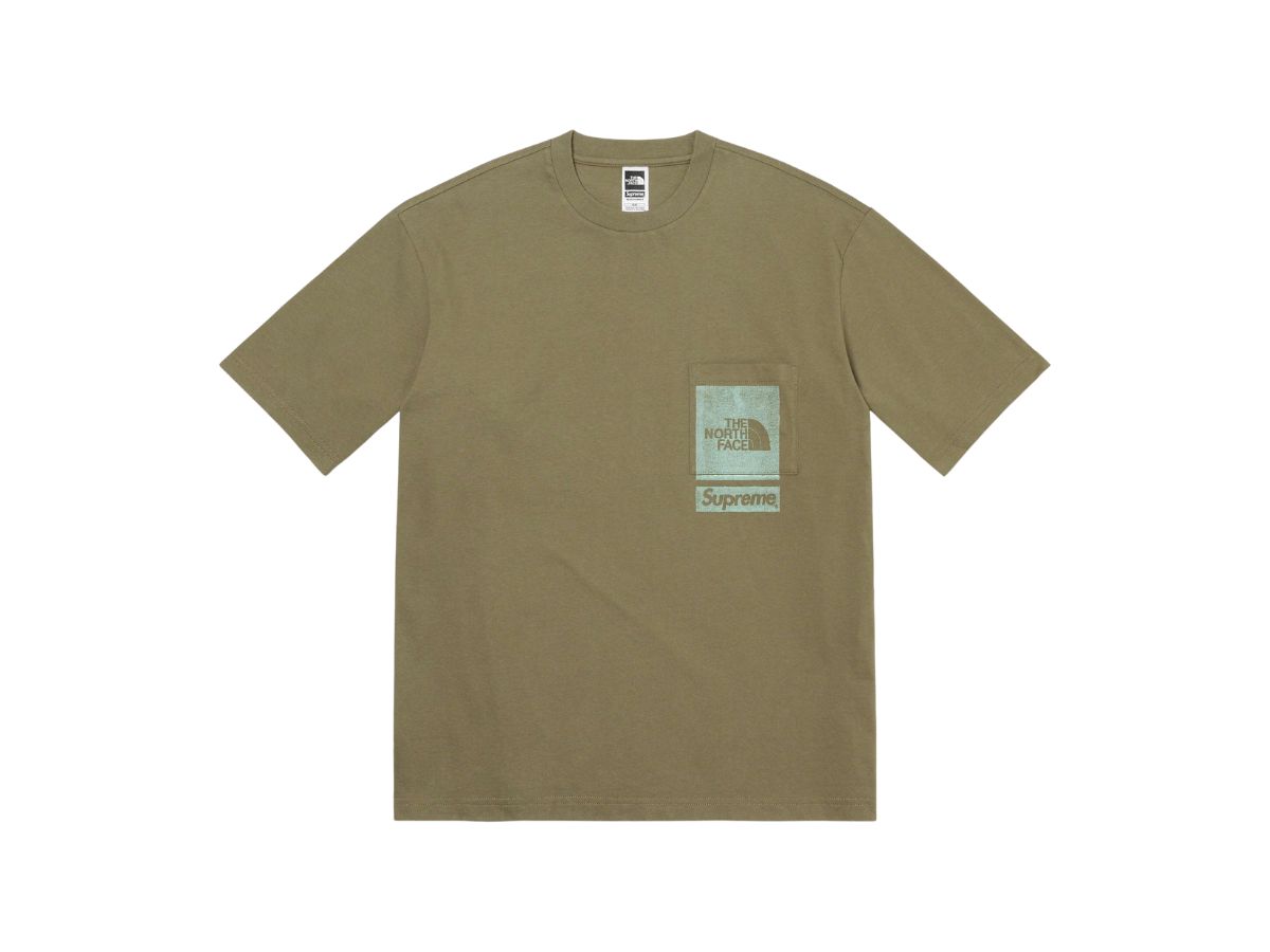 SASOM | เสื้อผ้า Supreme The North Face Printed Pocket Tee Olive