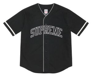 Supreme x Timberland Baseball Jersey 'Black' | Black | Men's Size 106