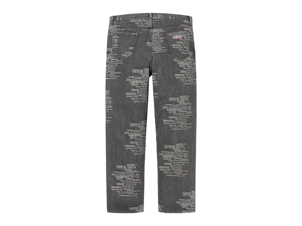 SASOM | apparel Supreme Trademark Jacquard Baggy Jean Black Check