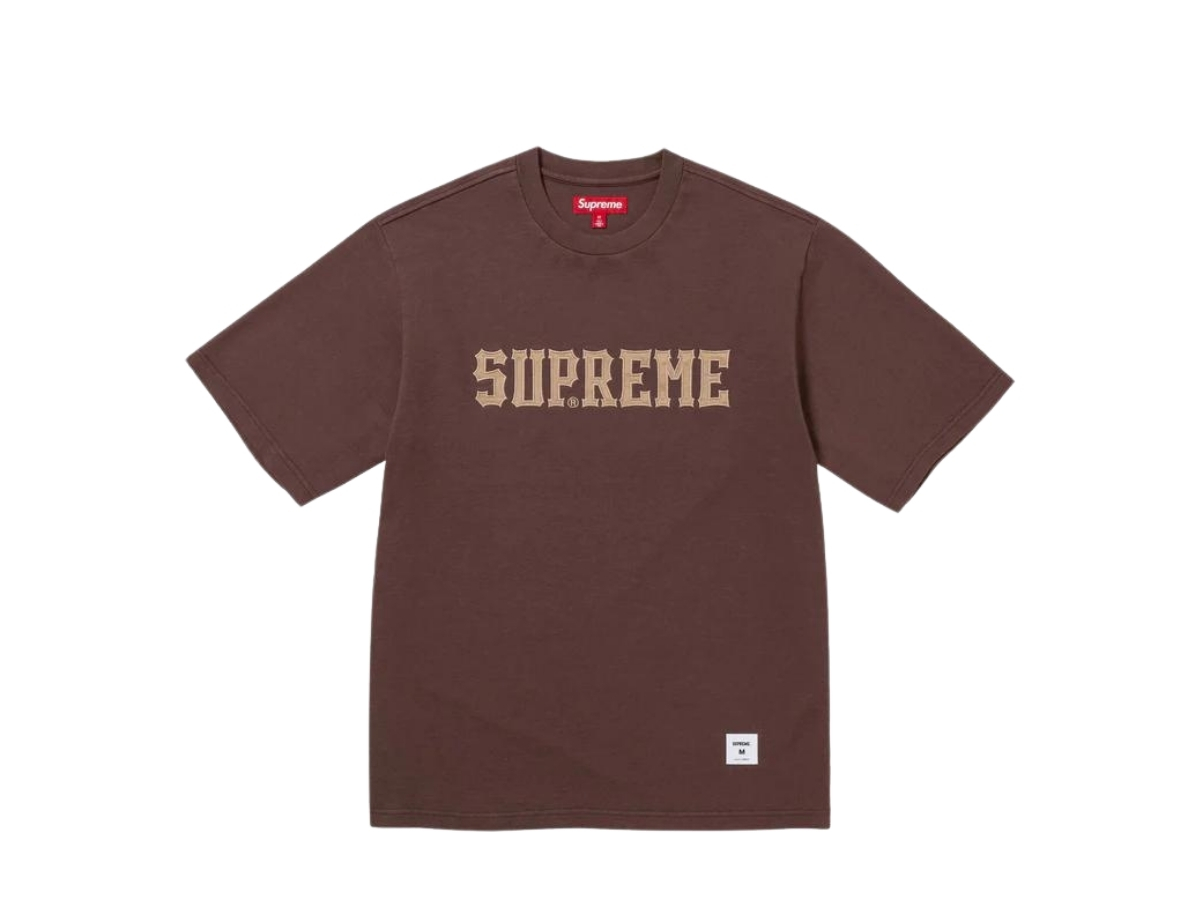 Buy Supreme Twill Applique S/S Top Brown (FW24) | SASOM