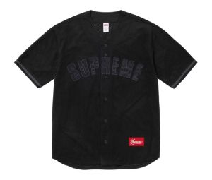 Buy Supreme Ultrasuede Mesh Baseball Jersey Black (SS24) at Sasom – Authentic and Ready to Ship