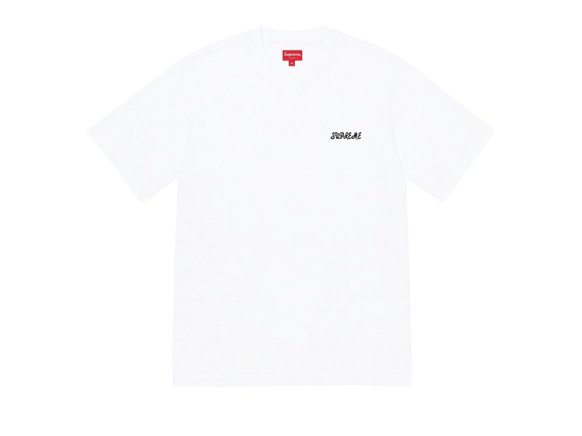 Buy Supreme Washed Script S/S Top White (SS23) | SASOM