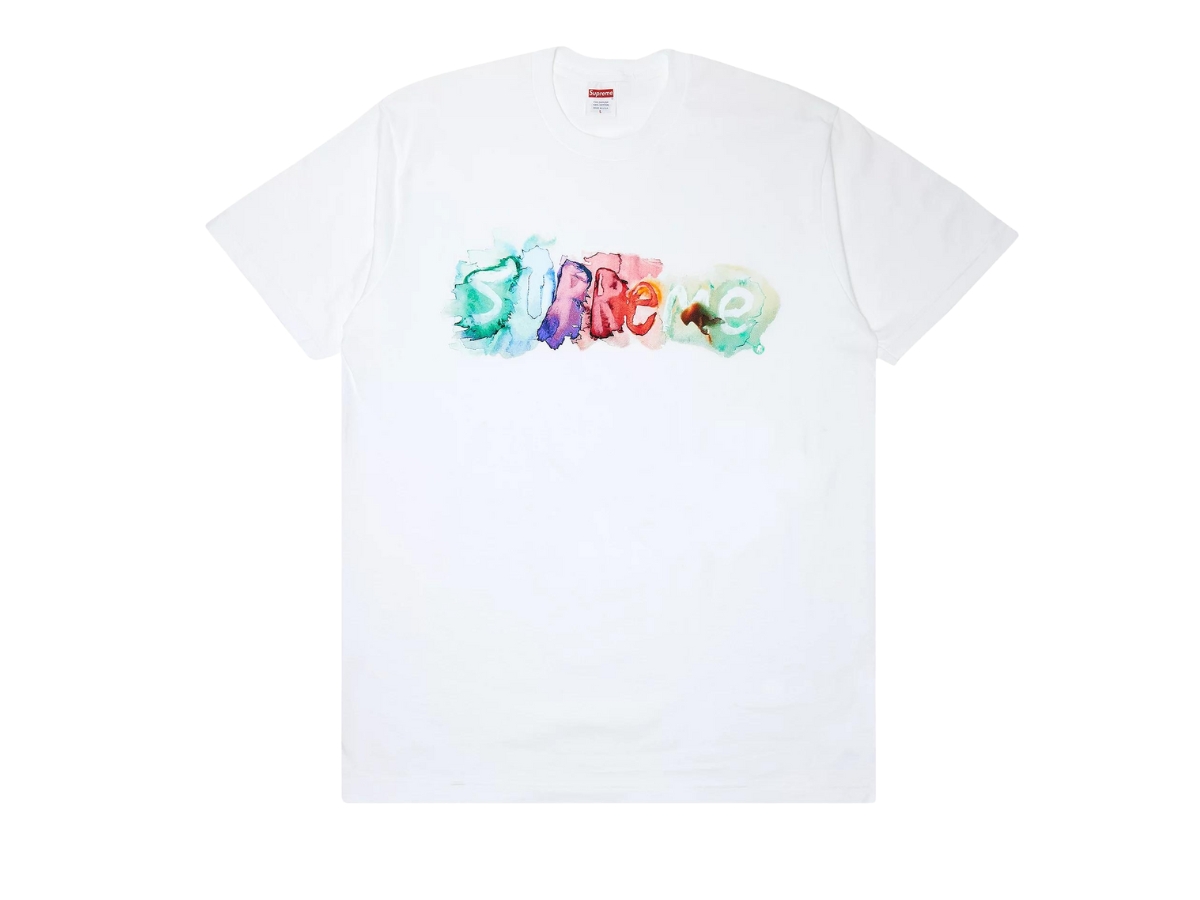 Supreme Watercolor Tee White Shop Authentic at SASOM