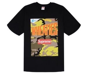 Buy Supreme Wheaties Tee Black at Sasom – Authentic and Ready to Ship