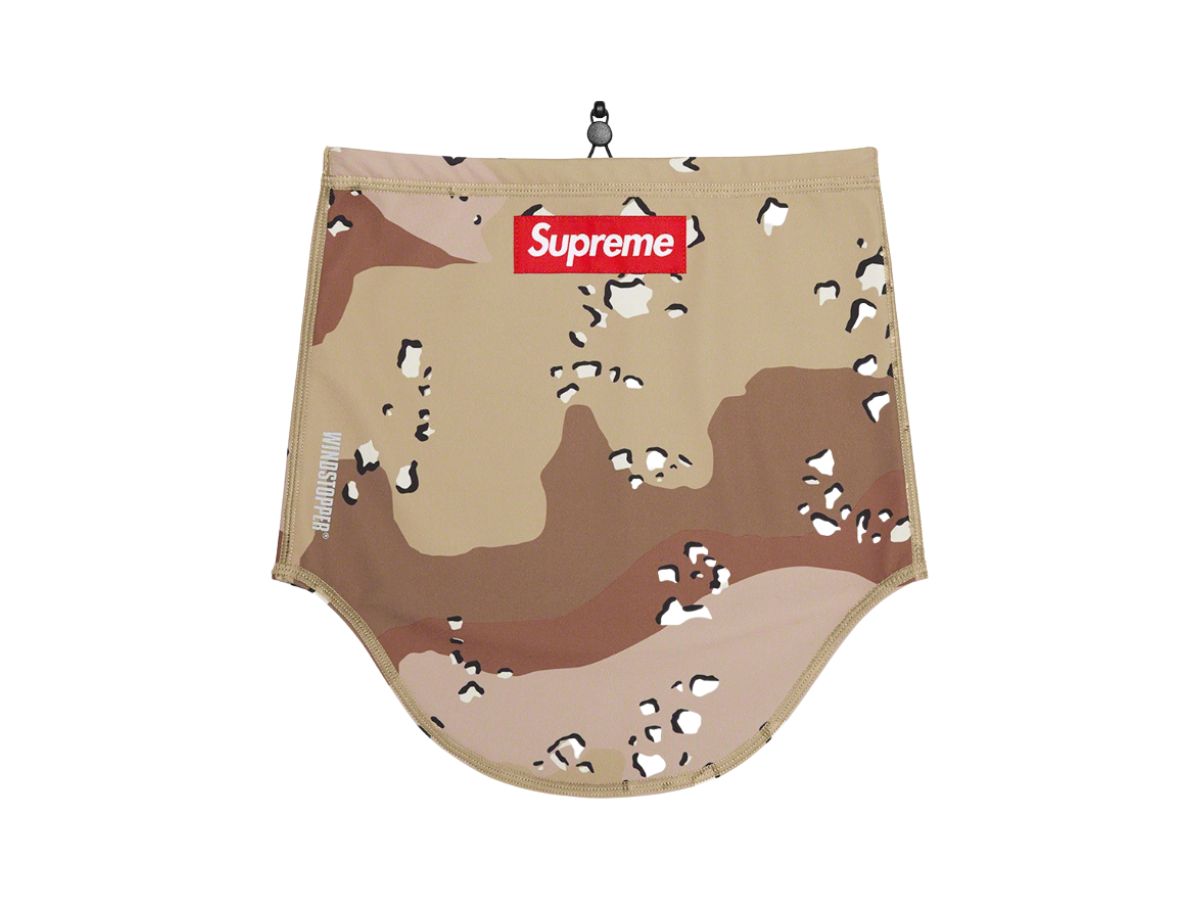 Supreme WINDSTOPPER Neck Gaiter Chocolate Chip Camo (FW22)