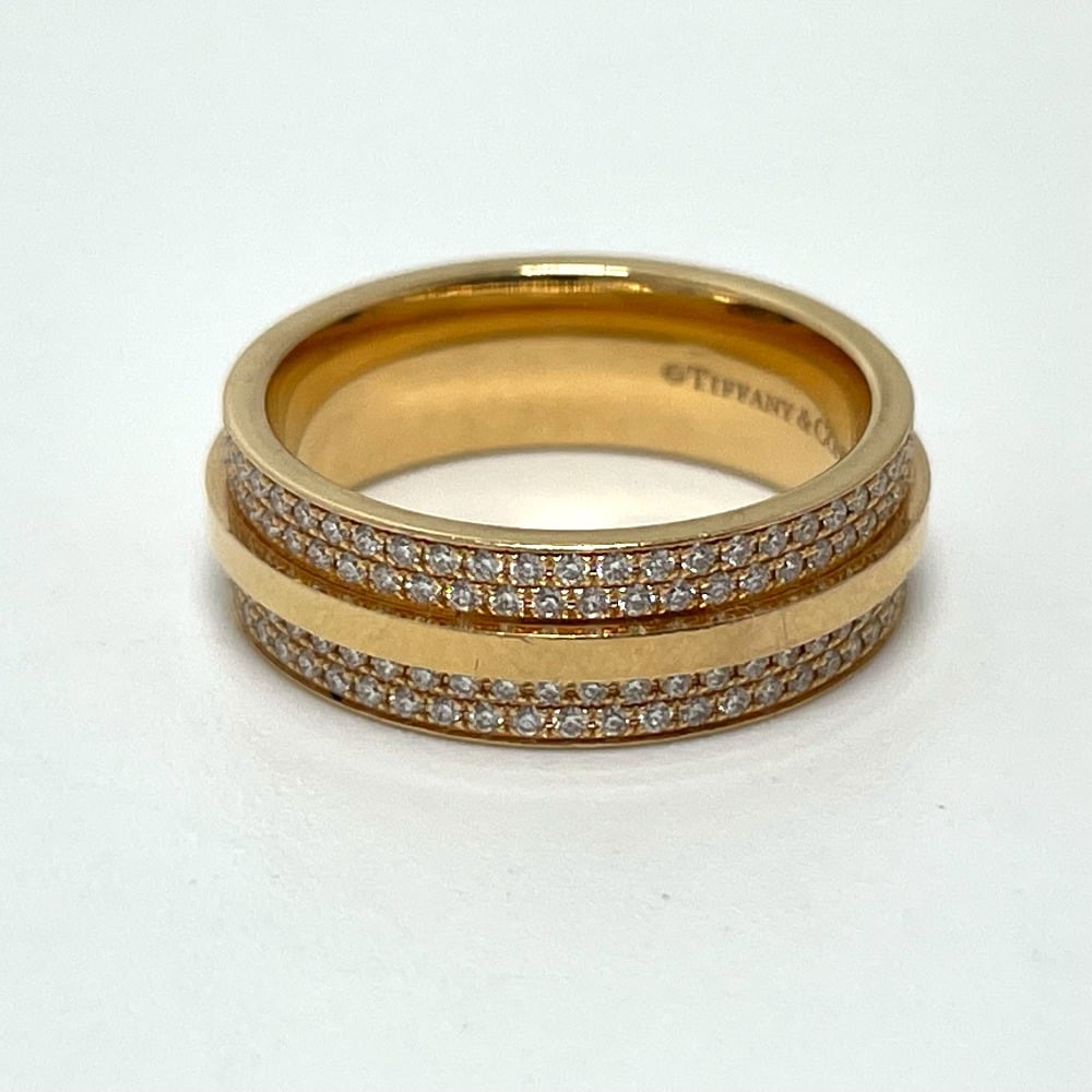 Tiffany & Co. T TWO wide Pave DiamondRing - view 3
