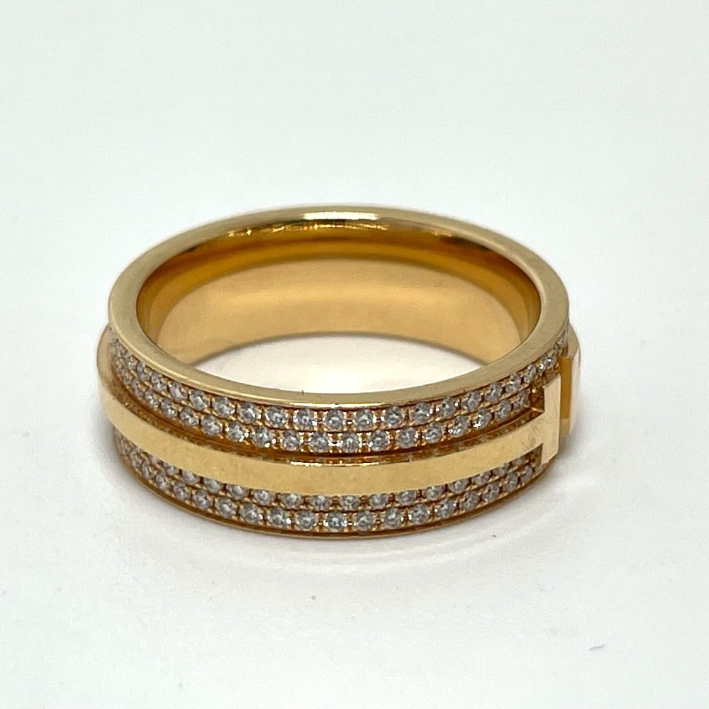 Tiffany & Co. T TWO wide Pave DiamondRing - view 4