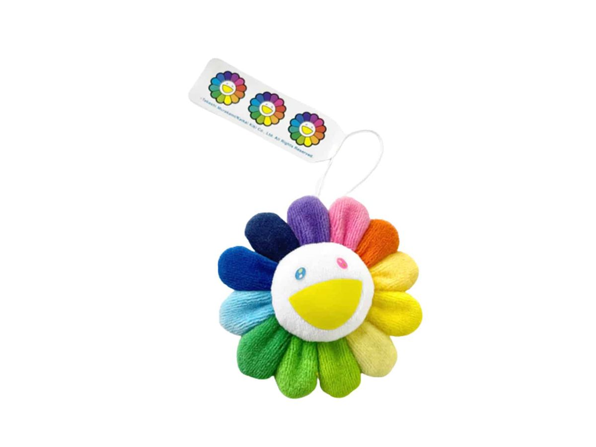 Takashi Murakami Flower Keychain Rainbow