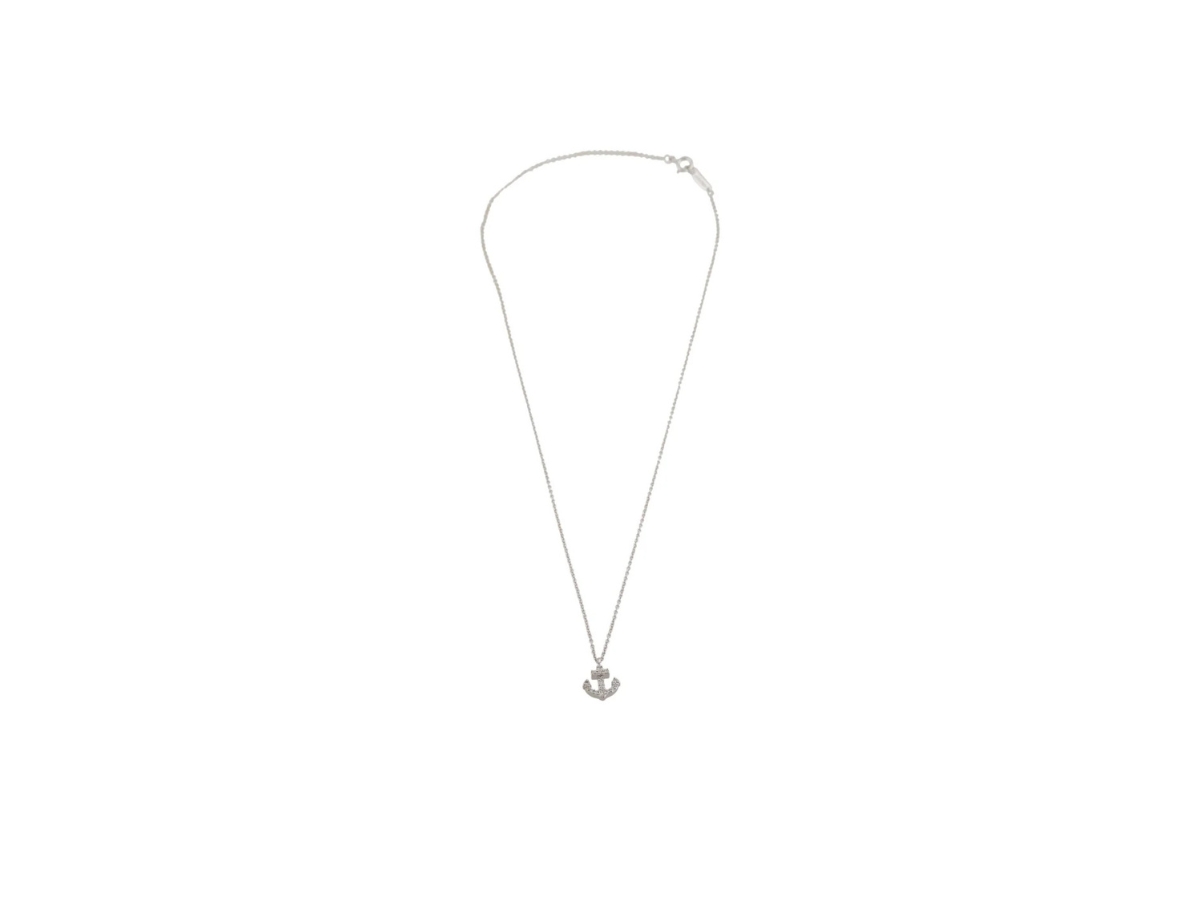 Tiffany & Co. Tiffany & Co. Diamond Mini Anchor Pendant Necklace Silver - view 2