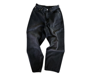 Temporary Universe Wide Relaxed Denim Black
