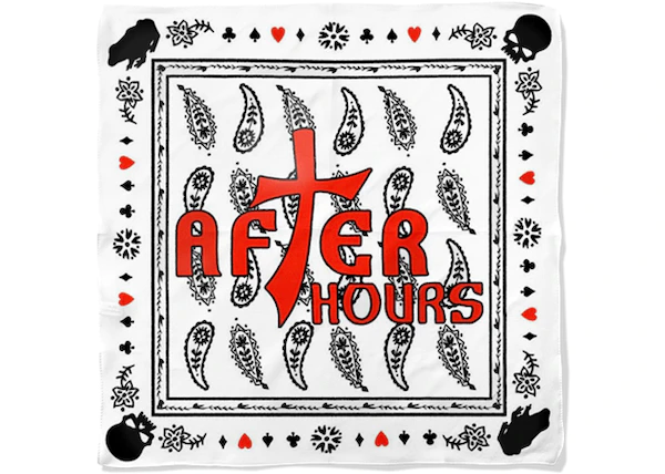 Buy The Weeknd x Vlone After Hours Bandana White at Sasom – Authentic and Ready to Ship