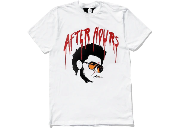 The Weeknd x Vlone After Hours Acid Drip Tee White