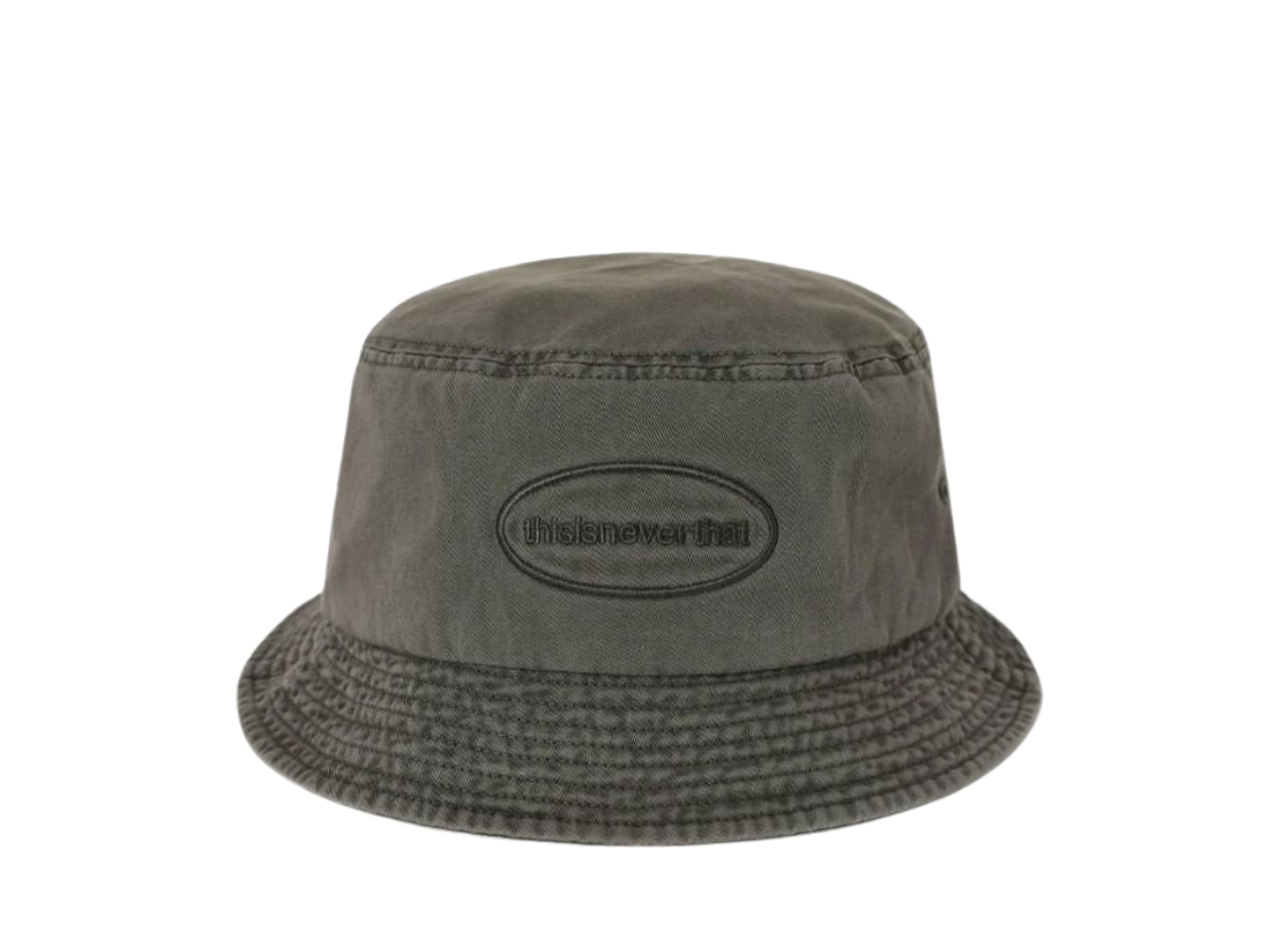 thisisneverthat thisisneverthat Overdyed E/T-Logo Bucket Hat Charcoal - view 2