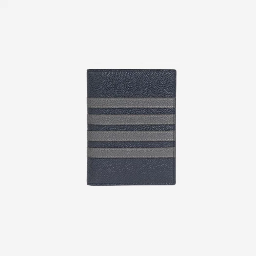 Buy Thom Browne Pebble Grain Leather 4-Bar Passport Holder Navy at Sasom – Authentic and Ready to Ship