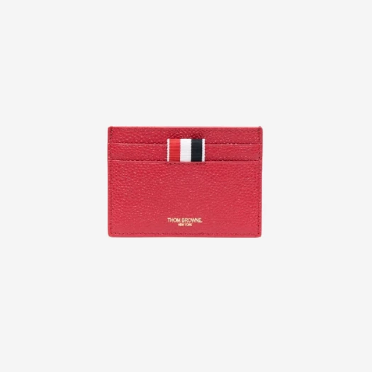 Buy Thom Browne RWB Anchor Pebble Leather Card Holder Red at Sasom – Authentic and Ready to Ship